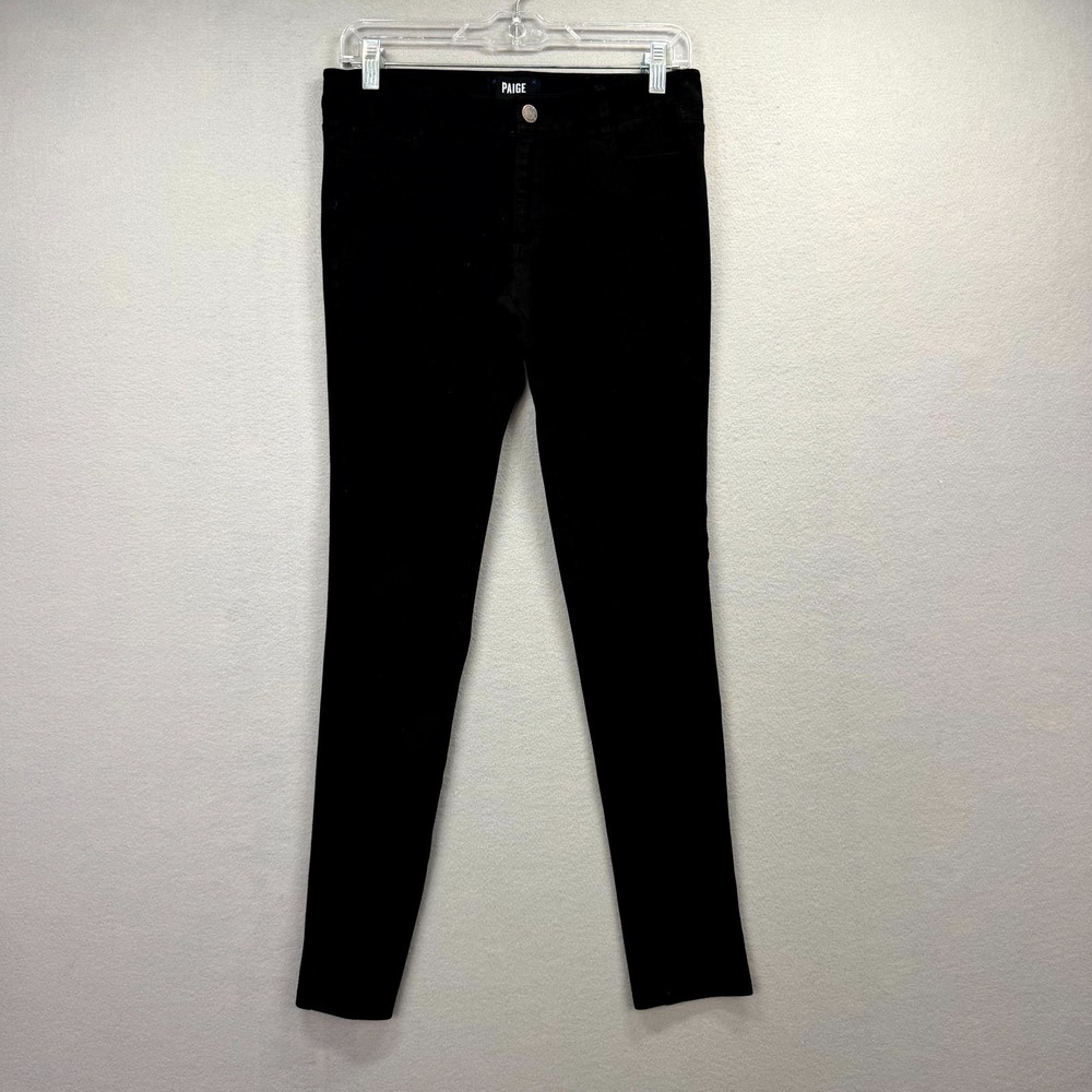 Paige Pants Womens 30x29* Black 5-Pockets‎ Stretch Casual Mid Rise Skinny Office
